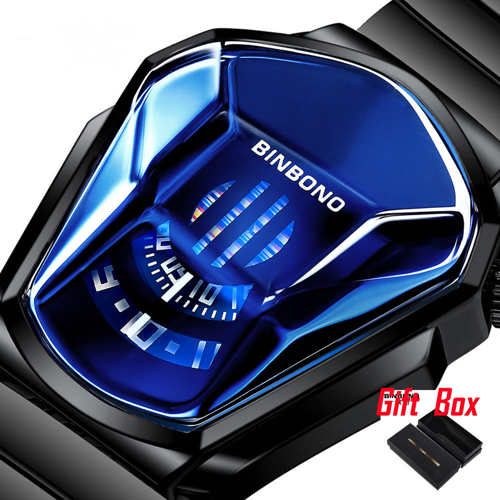 【W＆D Hs】Wristwatch men's watches original data Men technology สีด