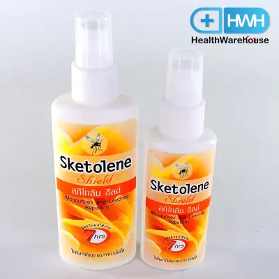 Sketolene Shield Lotion Spray 40 / 70 mL สกีโทลีน ชีลด์ สเปรย์โลชั่นน้ำใสทาผิว กันยุงและทาก