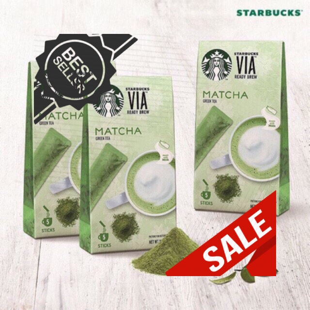 ผงชาเขียวสตาร์บัคพร้อมดื่ม Starbucks VIA Matcha Greentea มัทฉะกรีนทีขนมนำเข้า ช็อกโกแลตนำเข้า โปรโมชั่น ราคาถูก SA