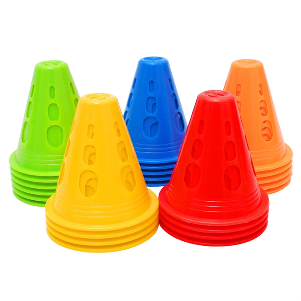 WOHFIWE 20ชิ้น/ล็อตที่มีสีสันสเก็ตการฝึกอบรม Windproof โรลเลอร์สเก็ตกองถ้วยถ้วยฝึกเล่นสเก็ตสเก็ตกรวย Sarking Cones