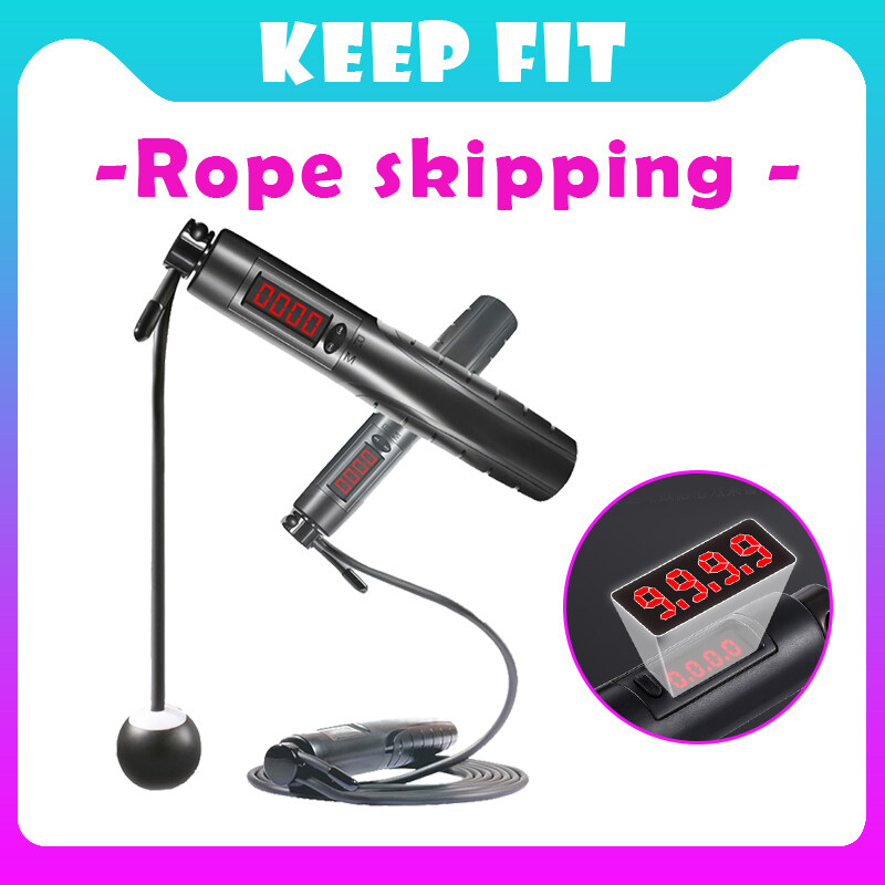 KEEP FIT เชือกกระโดด ที่กระโดดเชือกไร้สายได้ กระโดดเชือก นับรอบได้ แสดงแคลอรี่ เชือกออกกำลังกาย Smart Jump Rope ที่กระโดดเชือก เชือกไร้สาย