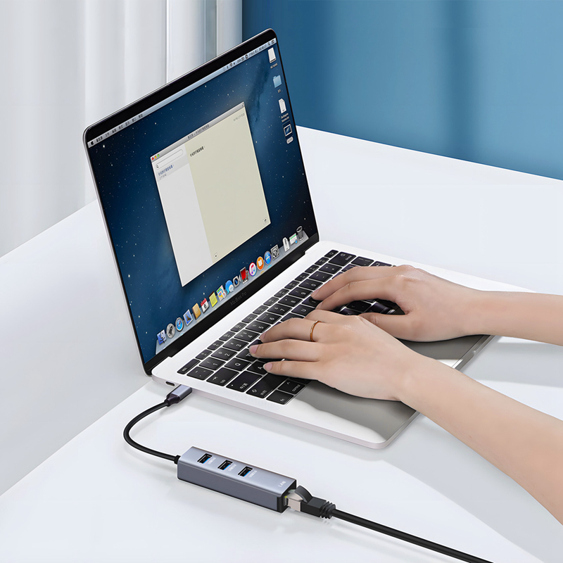 USB C to Ethernet Adapter,RJ45 to USB C for Thunderbolt 3/Type-C Gigabit Ethernet LAN Network Adapter for MacBook Pro