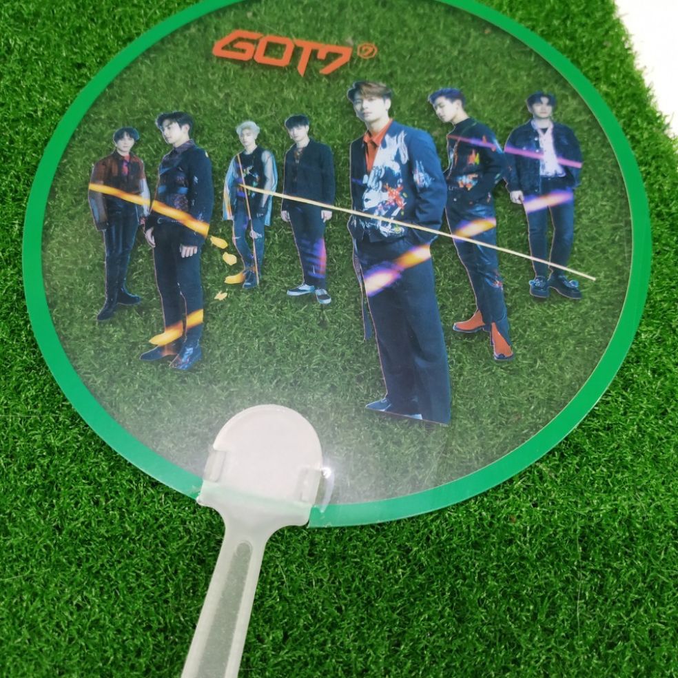 พัดใสเกาหลี ลาย got7 ราคาถูก ใช้ดี  พกพาสะดวก ราคาชิ้นละ 35 บาท