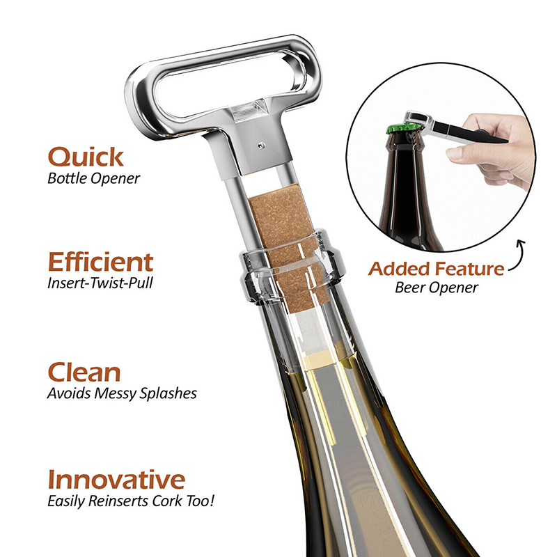 Akabs AH SO TwoProng Wine Opener, Bottle Cork Puller and Corker