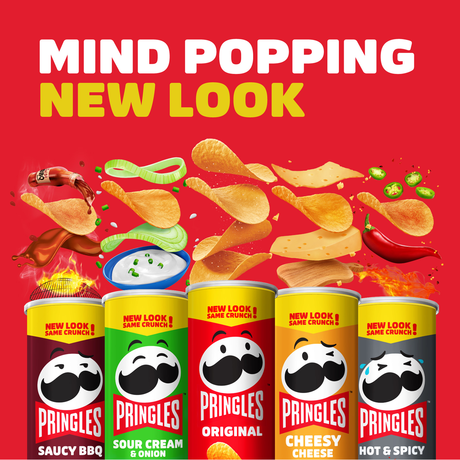 PRINGLES พริงเกิลส์ มันฝรั่งทอดกรอบ ขนาด 97-110 กรัม ขนมทานเล่น ของว่าง ...