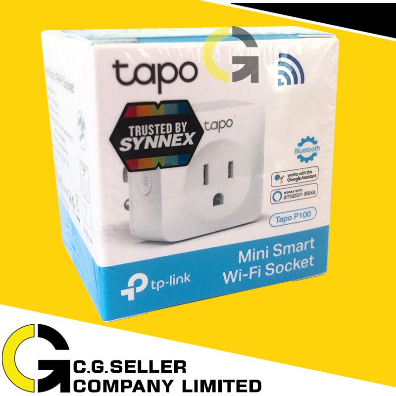 TP-Link tapo P100 Smart Plug รับประกันศูนย์ 1 ปี สั่งเปิด-ปิด อุปกรณ์ไฟฟ้าผ่านแอพ WiFi Smart Plug Mini Wireless Socket