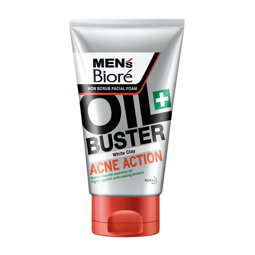 MEN'S BIORE โฟมล้างหน้า เมนส์บิโอเร ออย บัสเตอร์ แอคเน่ แอคชั่น 100 กรัม