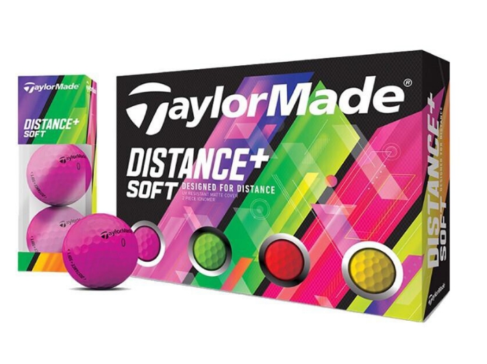 TaylorMade Golf Distance + Soft Color Golfball ลูกกอล์ฟ แพ็ค 12 ลูก