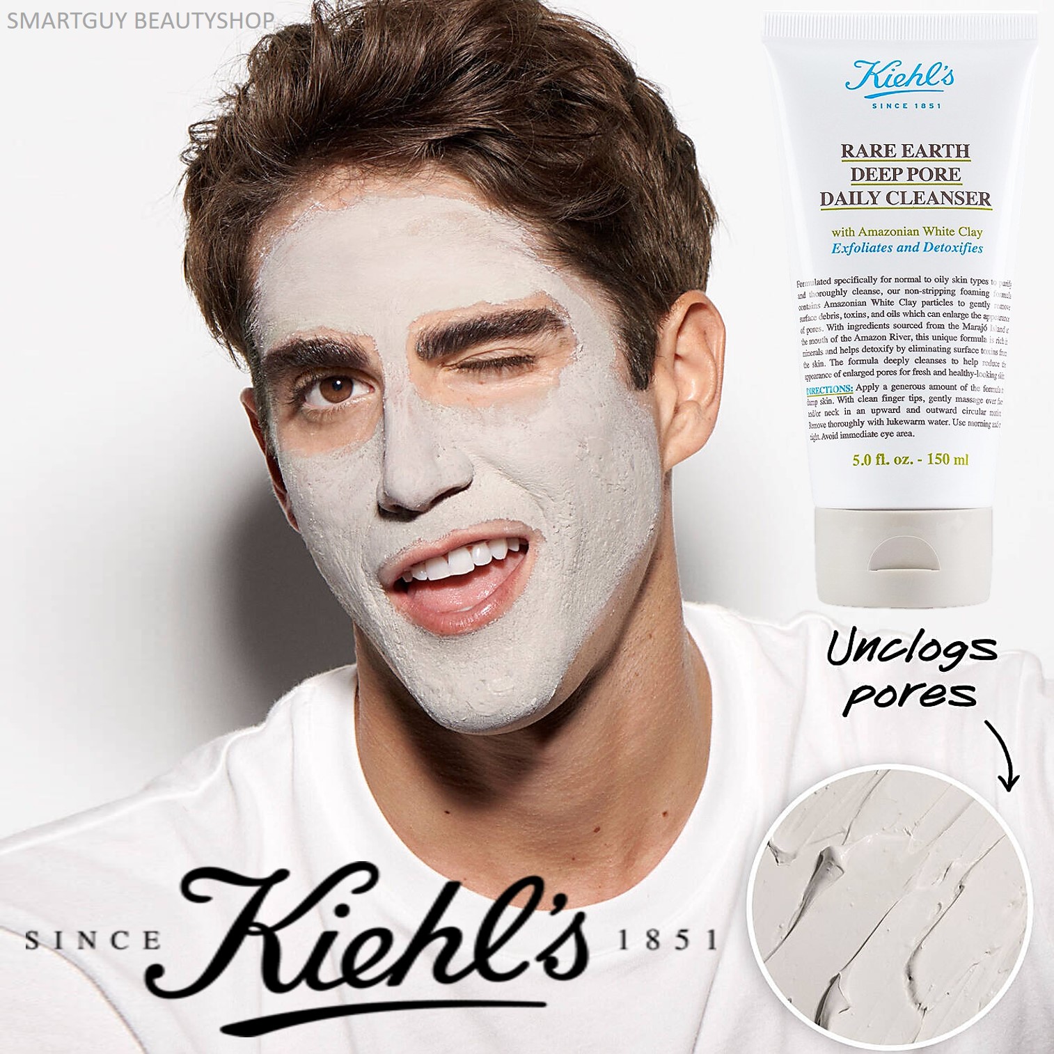 Kiehl's Rare Earth Deep Pore Daily Cleanser 150ml  չӤҴ˹ٵþɨҡʡѴҵشҡҧȾ  | Lazada.co.th