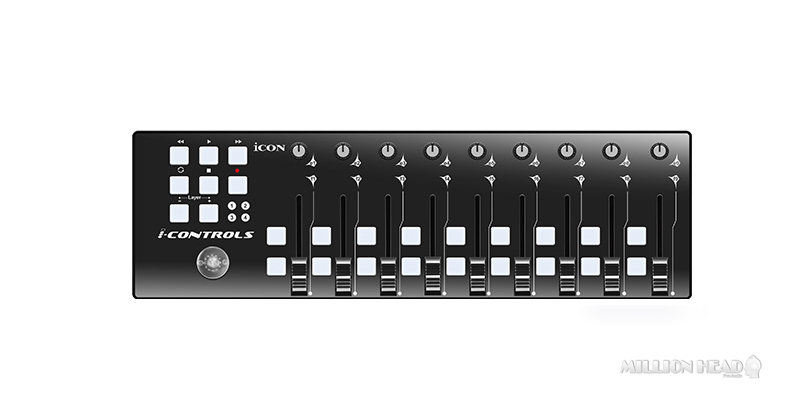 iCON : i-Controls by Millionhead (คือ Midi Controller แบบ 9 Faders ที่สามารถใช้ควบคุม Play, Stop, Record, Mute กับโปรแกรมทำเพลงต่างๆ เช่น Logic Pro X, Cubase และอื่นๆอีกมากมาย)