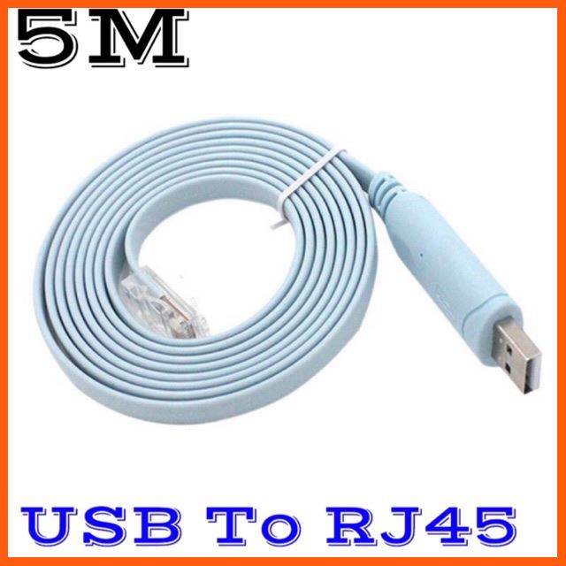 #ลดราคา 5M USB to RJ45 For Cisco USB Console Cable FTDI 744664241835 A7H5 #ค้นหาเพิ่มเติม Converter Support USB HUB Expander Mini Wifi อะแดปเตอร์ Receptor ฮาร์ดดิสก์กล่องอลูมิเนียมอัลลอยด์ Video Splitter USB IDE sata SATA Port SSD Case