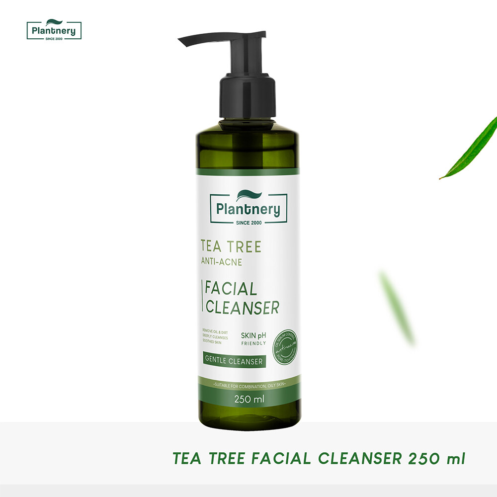 ส่งฟรี (1ขวด 250ml)Plantnery TEA TREE FACIAL CLEANSER เจลล้างหน้า โฟม ...