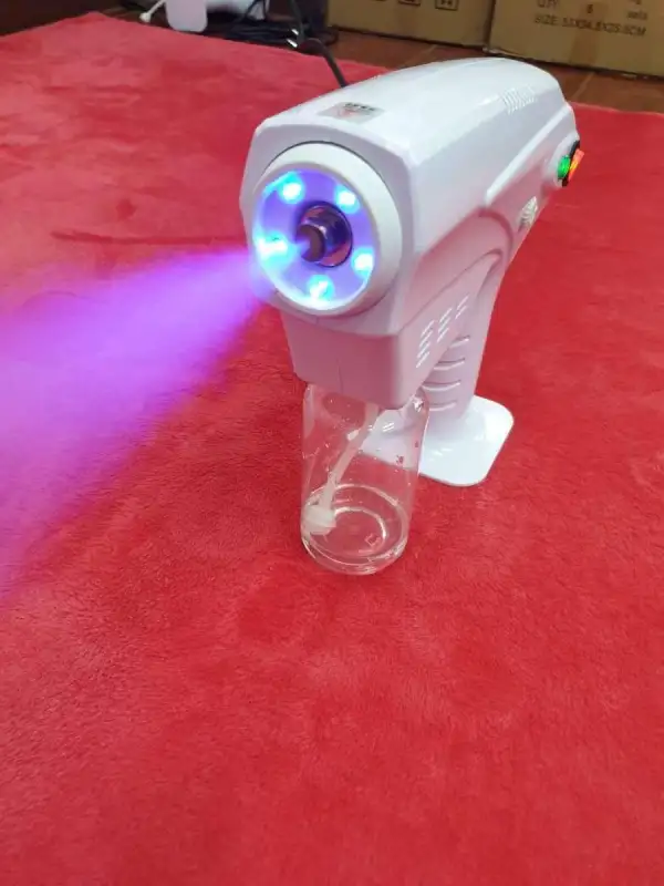 ภาพสินค้าเครื่องพ่นสปานาโน Nano Spray Gun Blu-ray Anion Mist Steam Power มีอะไหล่ ส่งซ่อมได้ ปืนพ่นนาโน ไอน้ำ ผลักเคราตินสู่แกนผม สปาผม แทน อบไอน้ำ (แท้100%) จากร้าน BeautyVendor บน Lazada ภาพที่ 5
