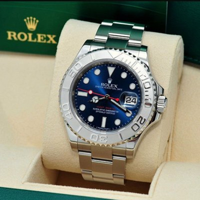 Role Yacht-Master 40 Automatic Blue Dial Stainless Steel Oyster Bracelet Men's Watch 116622BLSO
