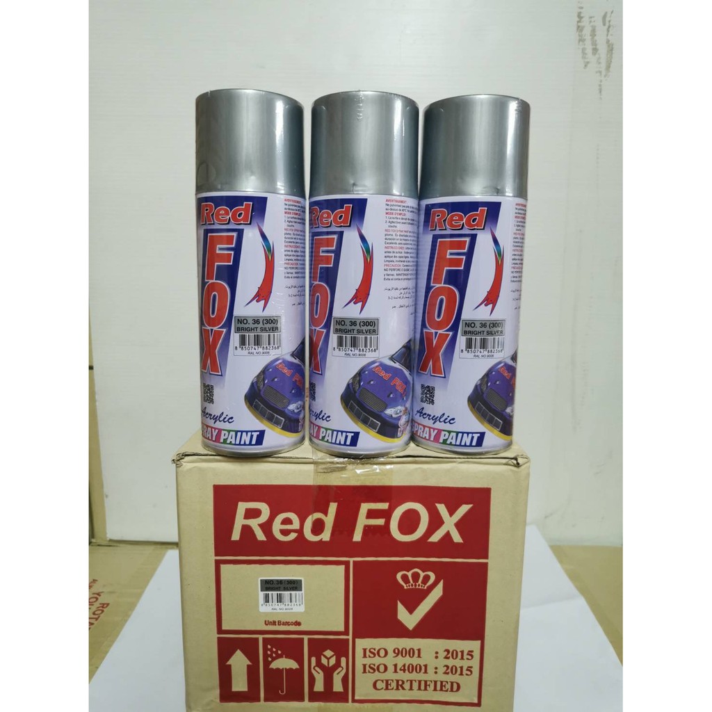 PON สีสเปรย์ [ยกโหล]   Red Fox ยกลัง สี Standard สเปรย์ RedFox สีมาตรฐาน - 12 กระป๋อง สีพ่น  สเปรย์