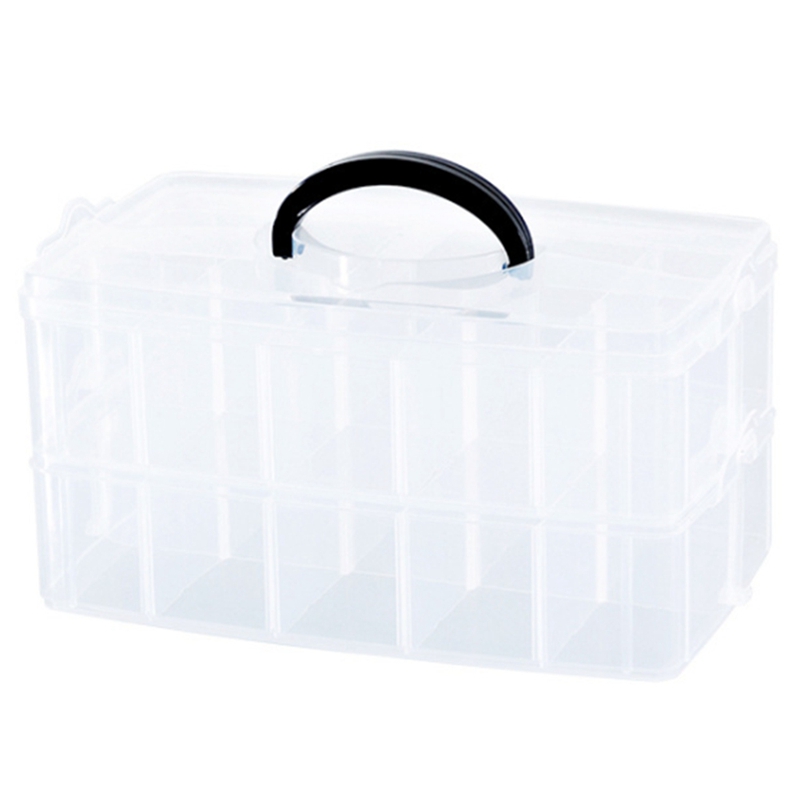Children's Toy Storage Box Plastic Transparent Jewelry Organizer Scrapbooking Storage Box for Tools