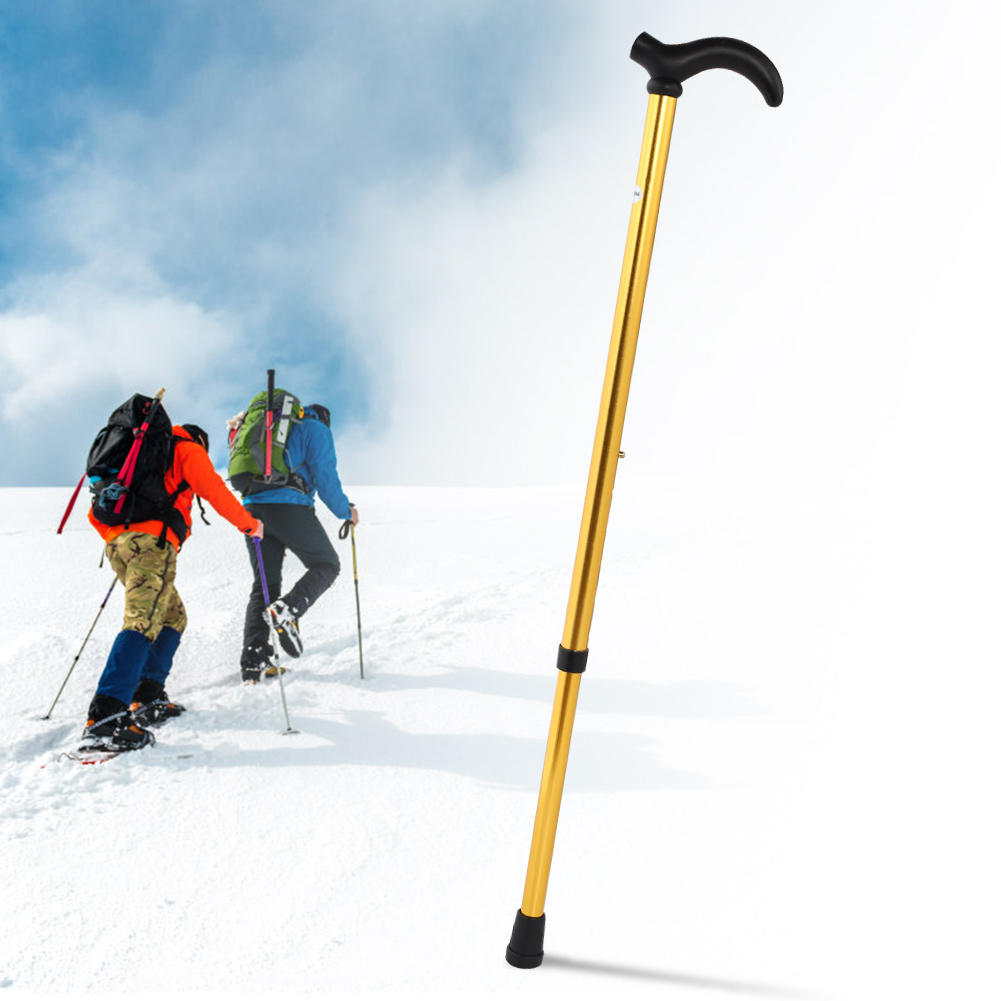 อลูมิเนียมอัลลอยด์ Telescopic Ultra Lightweight Anti-Skid Walking Cane Stick Trekking Pole