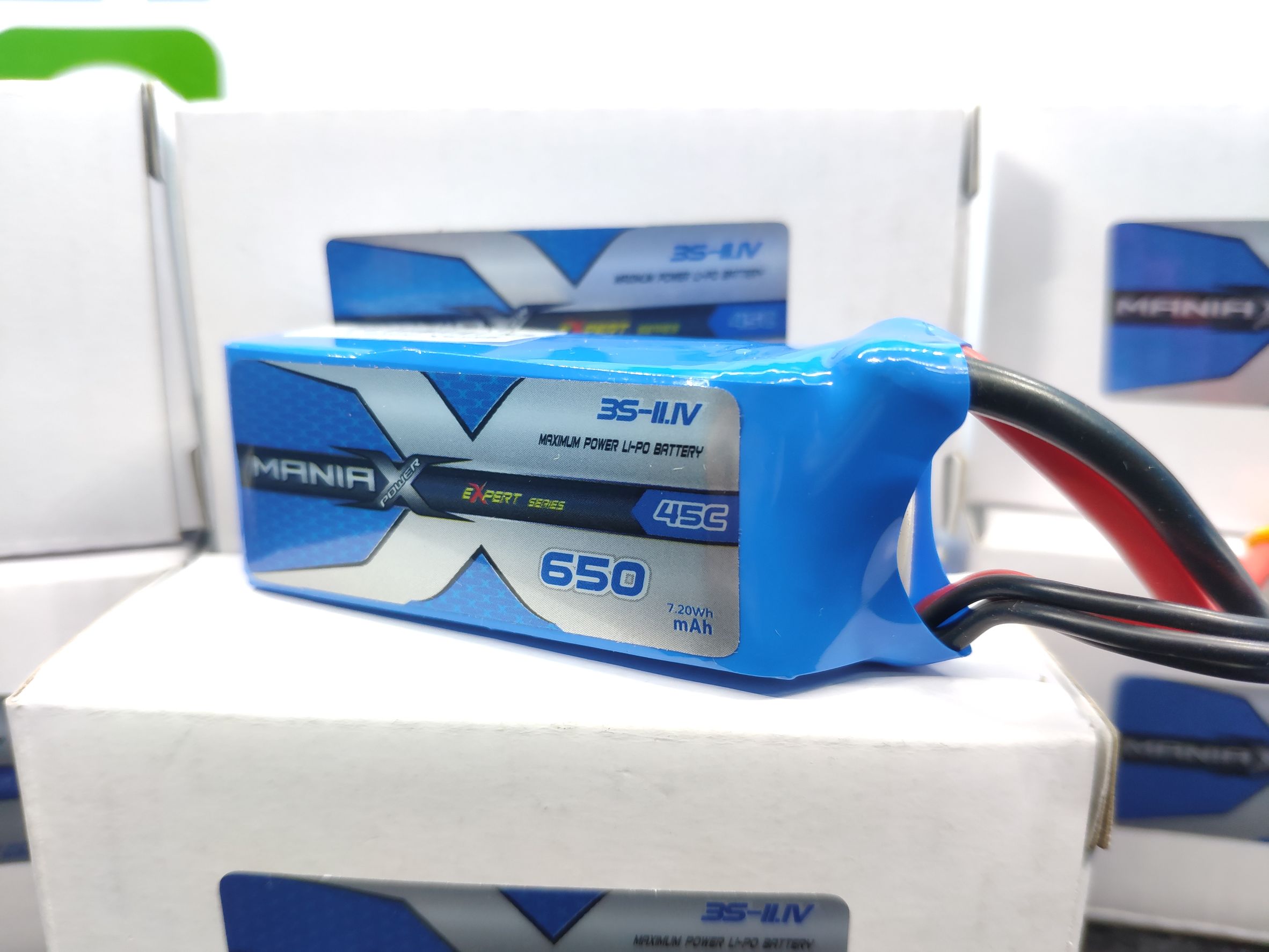 แบตลิโพ Li-Po M2 Maniax 650mah 3S 45C สำหรับ ฮอไฟฟ้า OMP M2 / Logo 200