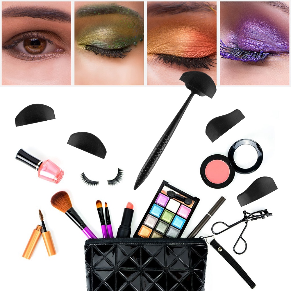 6 In 1 Silicone Glamup Easy Crease Line Kit with Eyeshadow Brush Make