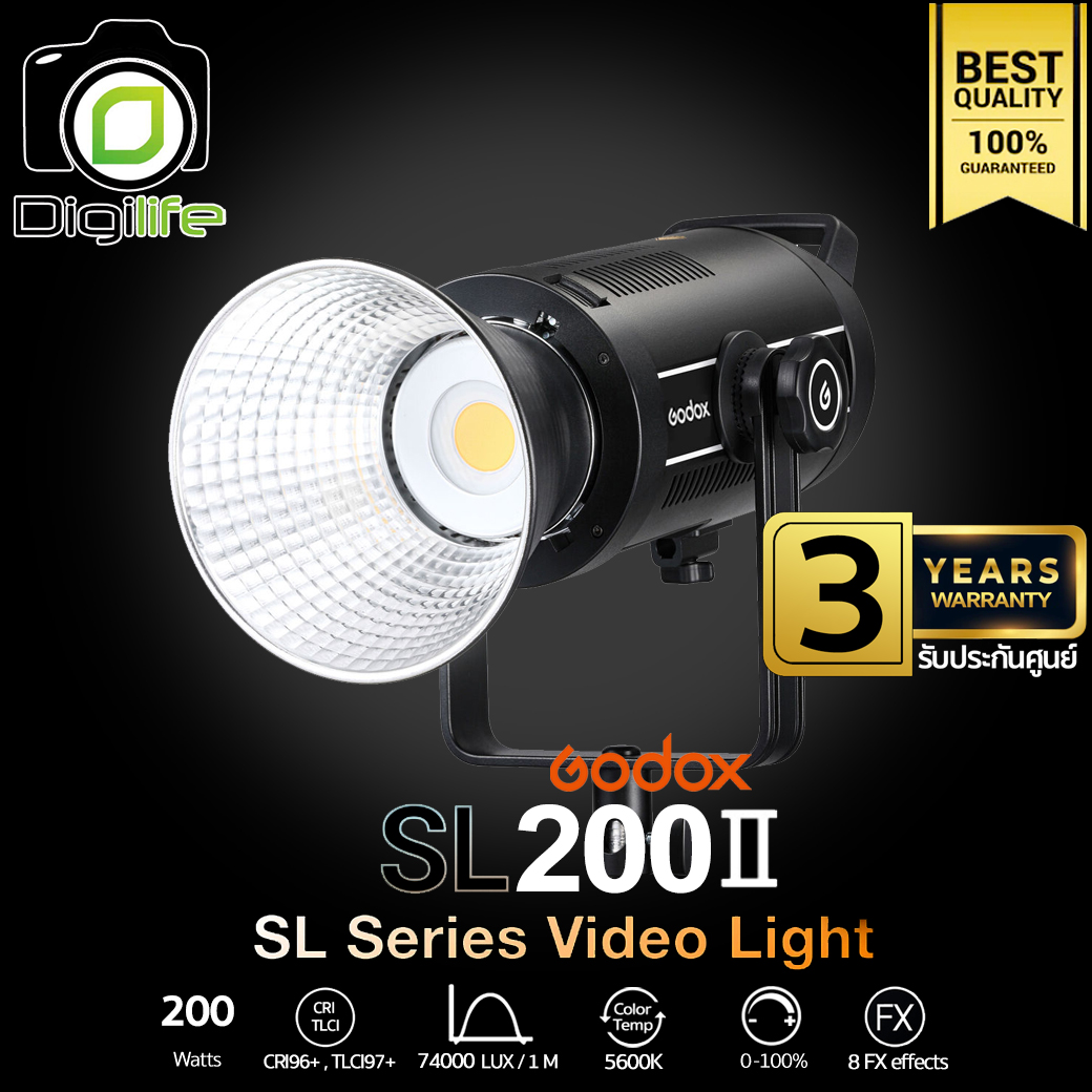 Godox LED SL200II 200W 5600K White Ver. Bowen Mount - รับประกันศูนย์ ...