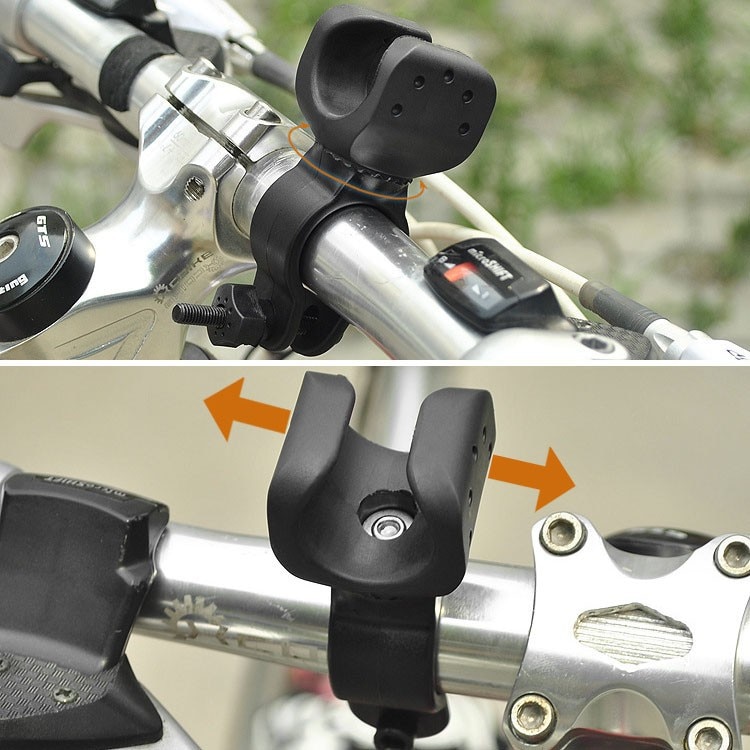 ขายึดไฟฉาย สำหรับจักรยาน หมุนได้ 360 องศา hot Universal Black Rubber Bicycle Bike Mount Bracket Clip Clamp Holder For Light Lamp Flashlight Torch