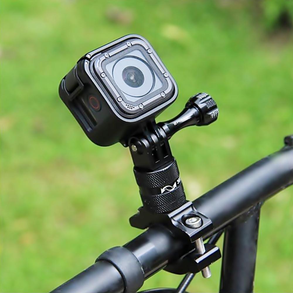 For Gopro Mount Aluminum Rotatable Bicycle Bike Holder Handlebar Adapter Bracket For Gopro Hero 5 4/3/2/1 for Xiaomi yi Camera