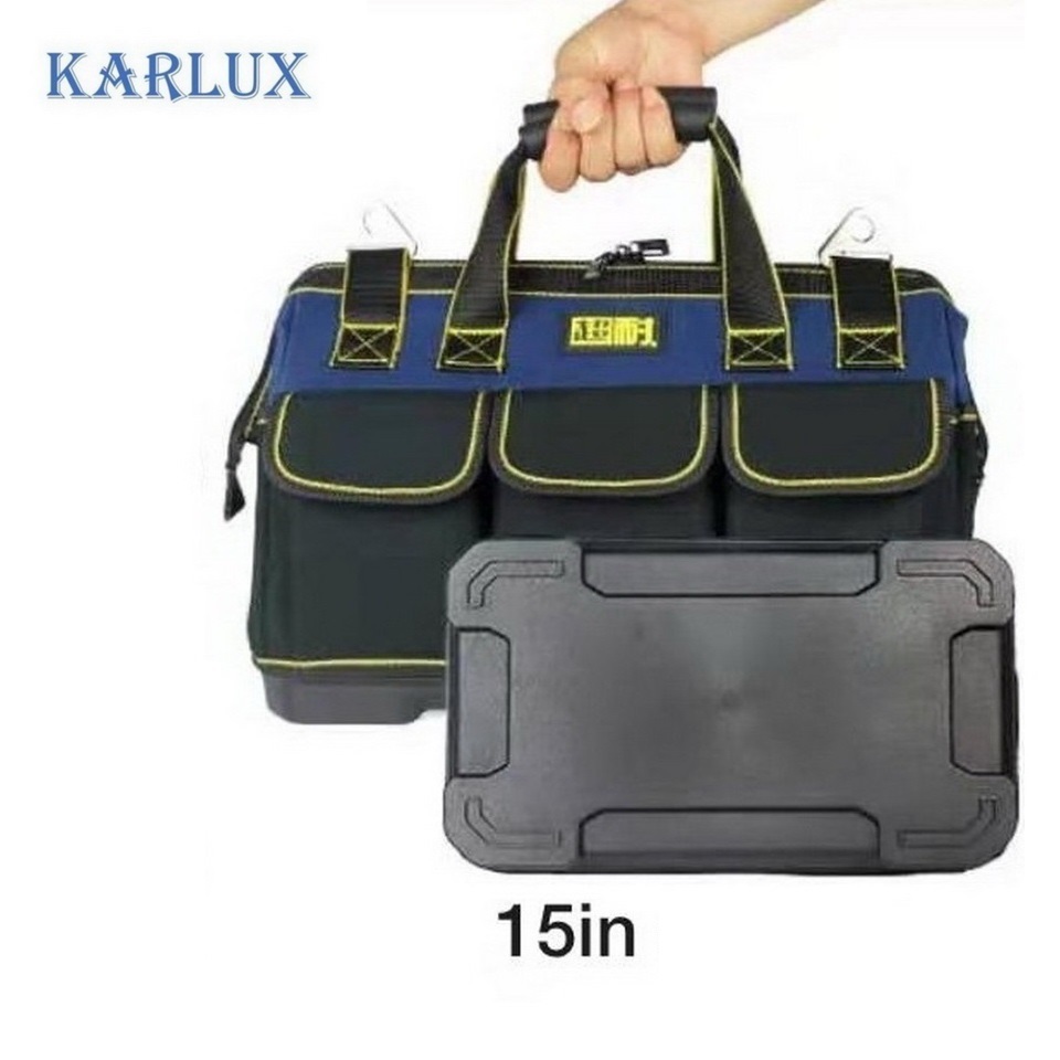 Karlux กระเป๋าเครื่องมือช่าง 14'' Tooling bag (36x21x26cm) รุ่น ฐานรองพลาสติก