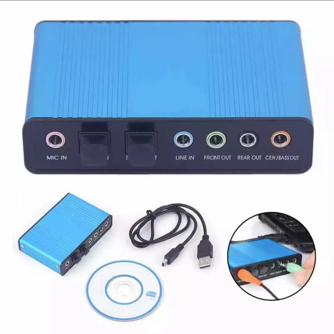 USB 2.0 7.1 Channel 5.1 Optical Audio Sound Card External Audio