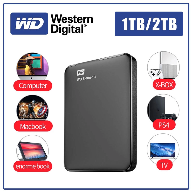 ภาพหน้าปกสินค้าส่งจากกรุงเทพ external harddisk hdd 2tb WD External My Passport 1TB USB 3.0 HDD 2.5 ฮาร์ดดิสพกพา ฮาดดิสพกพา Internal Har