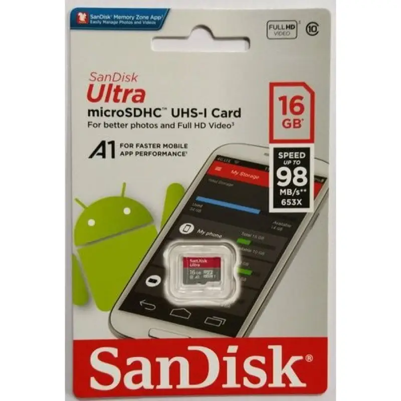 ภาพสินค้าSandisk Ultra Micro SD Card SDXC Class10 A1 แมมโมรี่การ์ด ความจุ 16/32/64/128/200/256/400 GB สินค้าใหม่ของแท้ประกันศูนย์7ปีเต็ม จากร้าน Robirdskie บน Lazada ภาพที่ 2