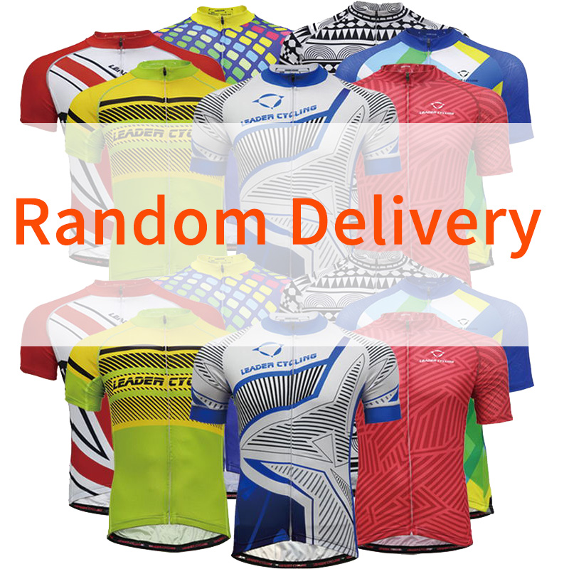 (Random delivery)Men's Basic Cycling Jerseys Short Sleeves Bike Bicycle Shirt Zipper Pockets