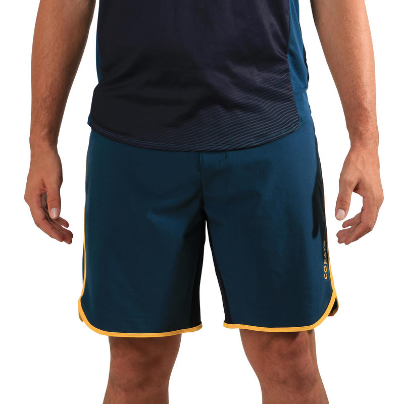 กางเกงขาสั้นผู้ชายสำหรับเล่นวอลเลย์บอลชายหาดรุ่น BVSH500 (สีเขียว/เหลือง)รองเท้าและเสื้อผ้าสำหรับผู้ชาย