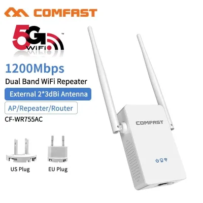 Comfast ย่านความถี่ 5G-2.4G 1200Mbps dual band WIFI Repeater WR755AC
