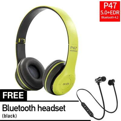 P47 Bluetooth Headphone Stereo Wireless Headphone With Free LED Watch