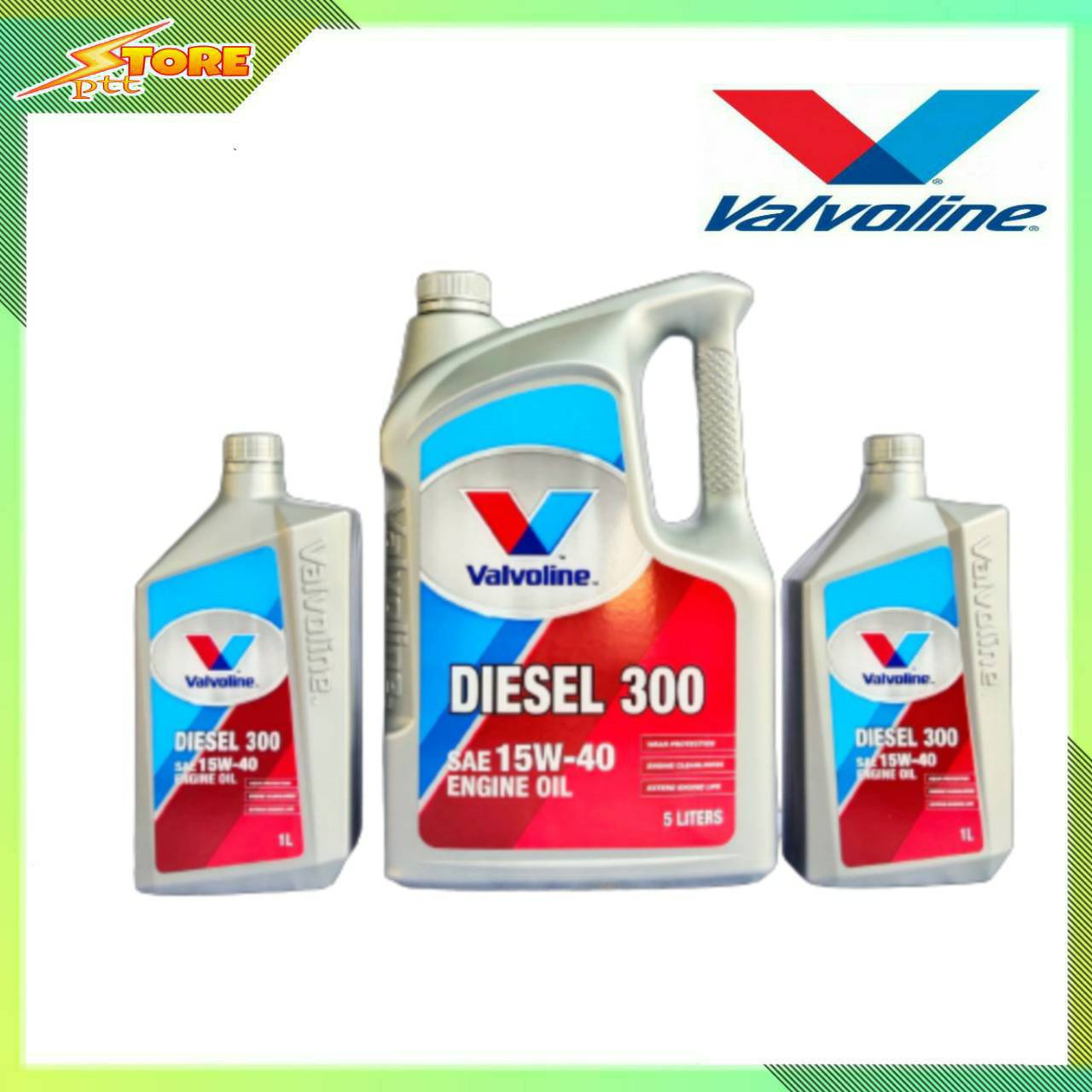 น้ำมันเครื่อง Valvoline Diesel 300 15W-40 ขนาด 5+2ลิตร กึ่งสังเคราะห์ ( วาโวลีน ดีเซล 300 15w-40 )