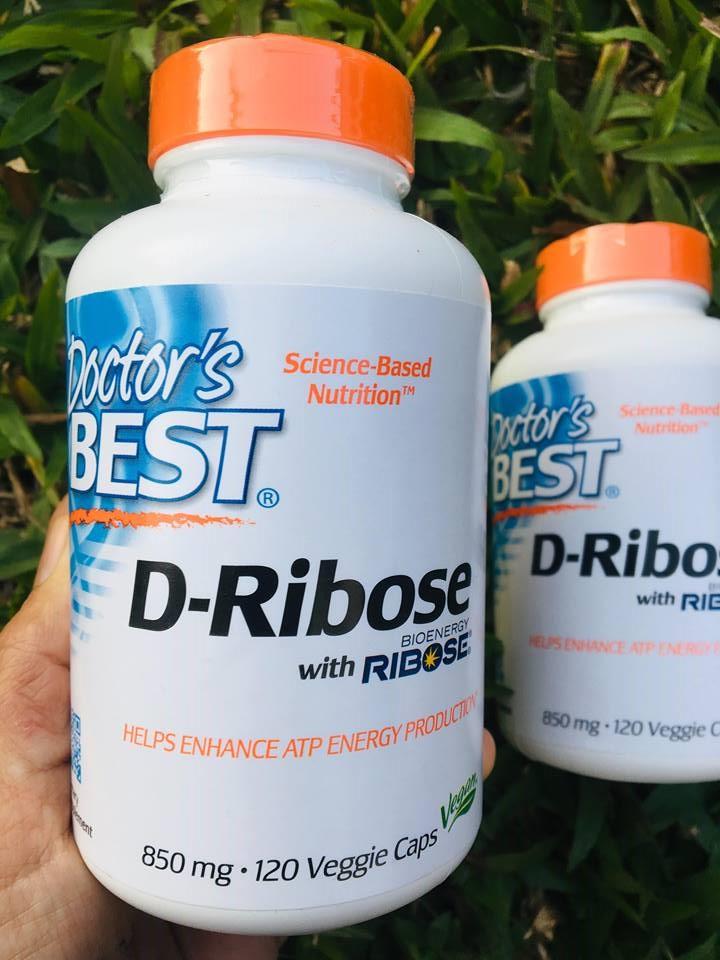 Bioenergy with Ribose ดี-ไรโบส 850mg 120 Veggie Caps (Doctor's Best) D-Ribose, Help enhance ATP energy production