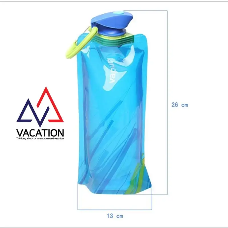 ภาพสินค้าVACATION 700 ml Travel Portable Collapsible Folding Water Bottle Kettle Cup for Travel Accessories foldable bottle จากร้าน VACATION บน Lazada ภาพที่ 2