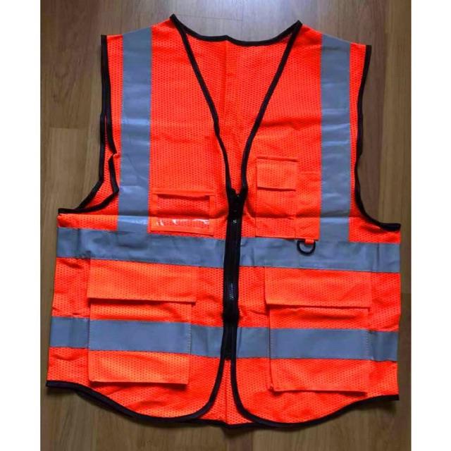 จัดส่งที่รวดเร็ว F09a  Reflective Vest、เสื้อกั๊กสะท้อนแสง Safety Vest (ผ้าตาข่าย)