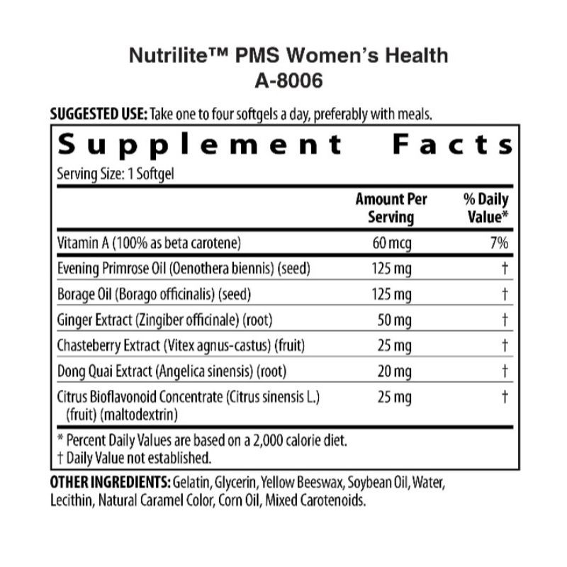 Nutrilite PMS Women's Health (นำเข้าจากUSA) พริมโรส ขนาด 120เม็ด