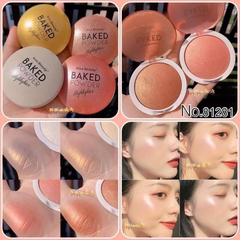 ราคา Kiss Beauty Baked Powder Highlighter สุดยอดไฮไลท์ รวม 4 ตลับ 4 เฉด ...