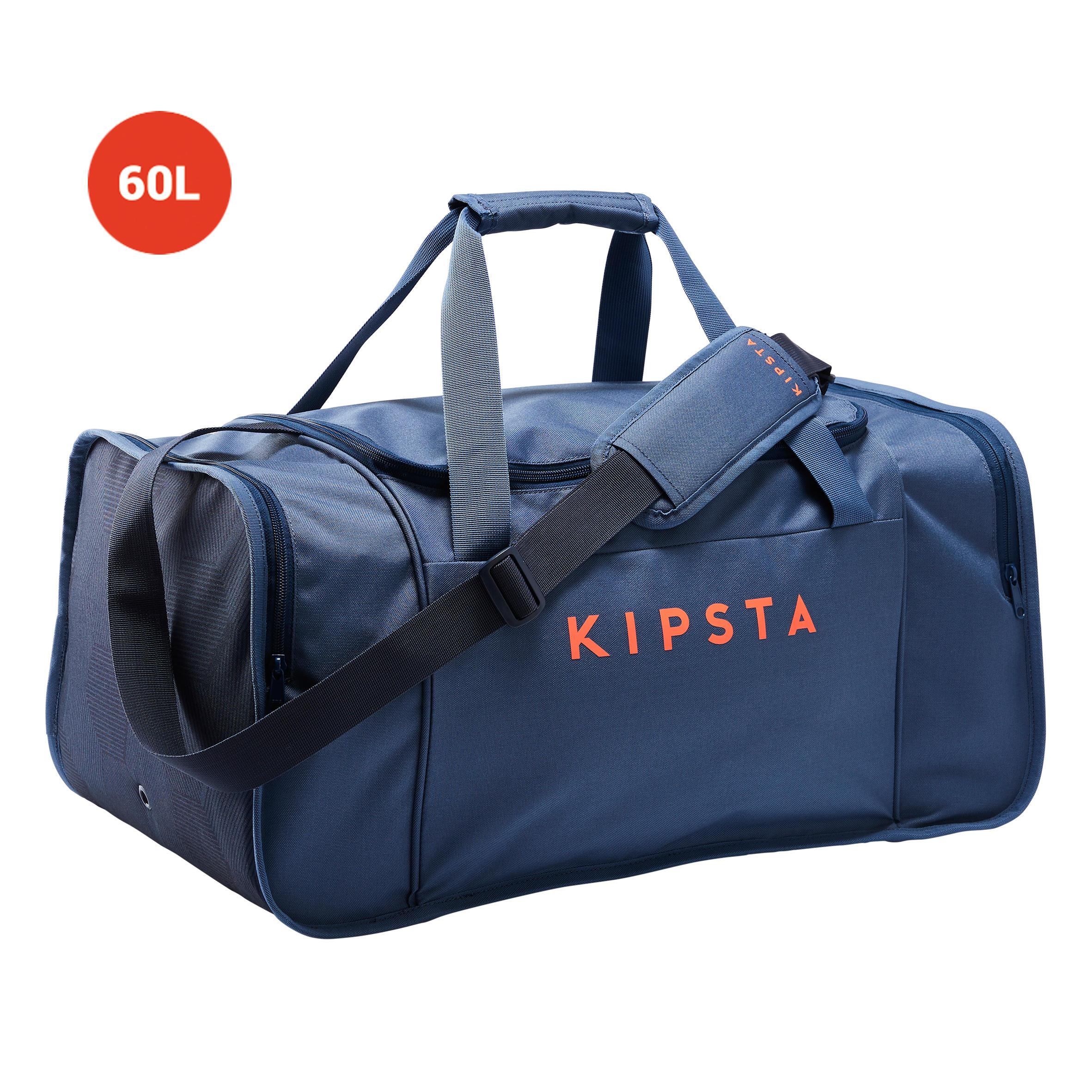 [ด่วน!! โปรโมชั่นมีจำนวนจำกัด] กระเป๋ากีฬารุ่น KIPOCKET ขนาด 60 ลิตร (สีน้ำเงิน/ส้ม) สำหรับ ฟุตบอล