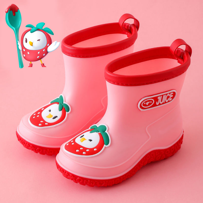 (จุด) รองเท้ากันฝนเด็กฤดูร้อนรองเท้าน้ำกันลื่นการ์ตูนเด็กผู้ชายและเด็กผู้หญิงเด็กอายุ 1-3-6 ปีพร้อมรองเท้ากันฝนเด็กทารกกำมะหยี่ BG-188