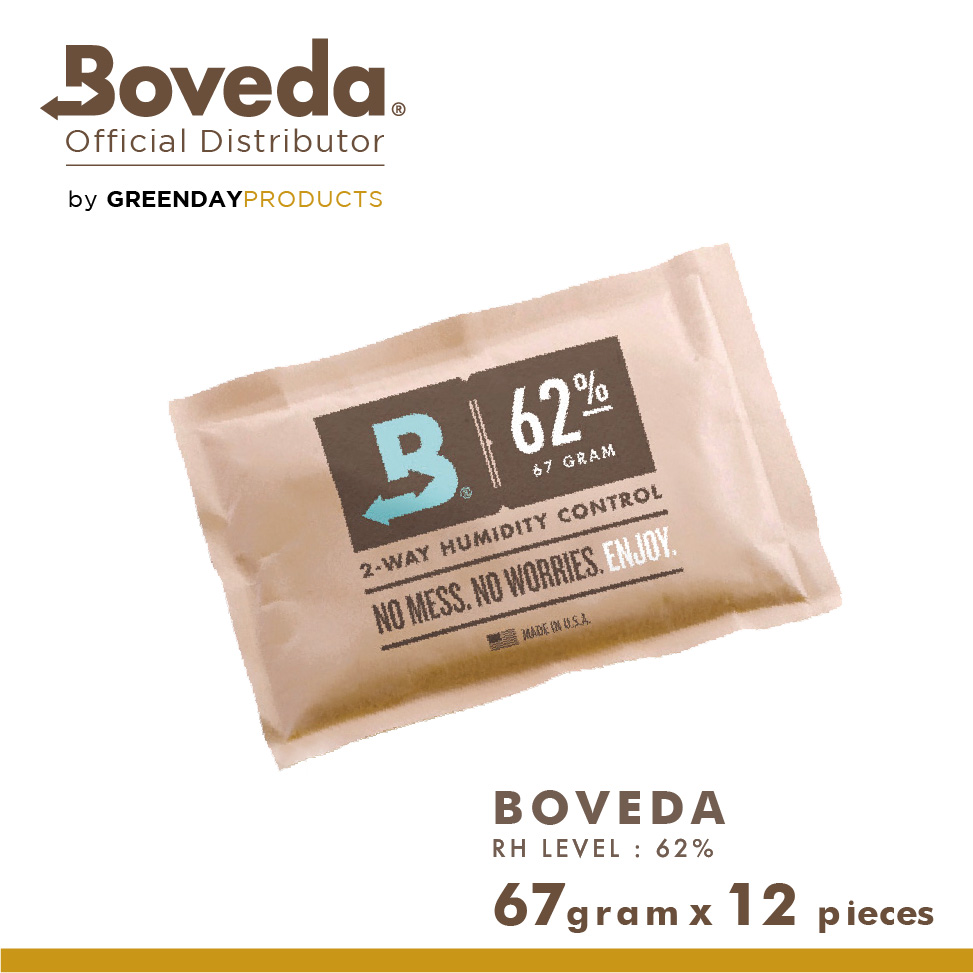Boveda Official 2-Way Humidity Control (67 grams 62% rh 12 pcs) ซองควบคุมความชื้น 12 ชิ้น ของแท้ 100% พร้อมส่ง