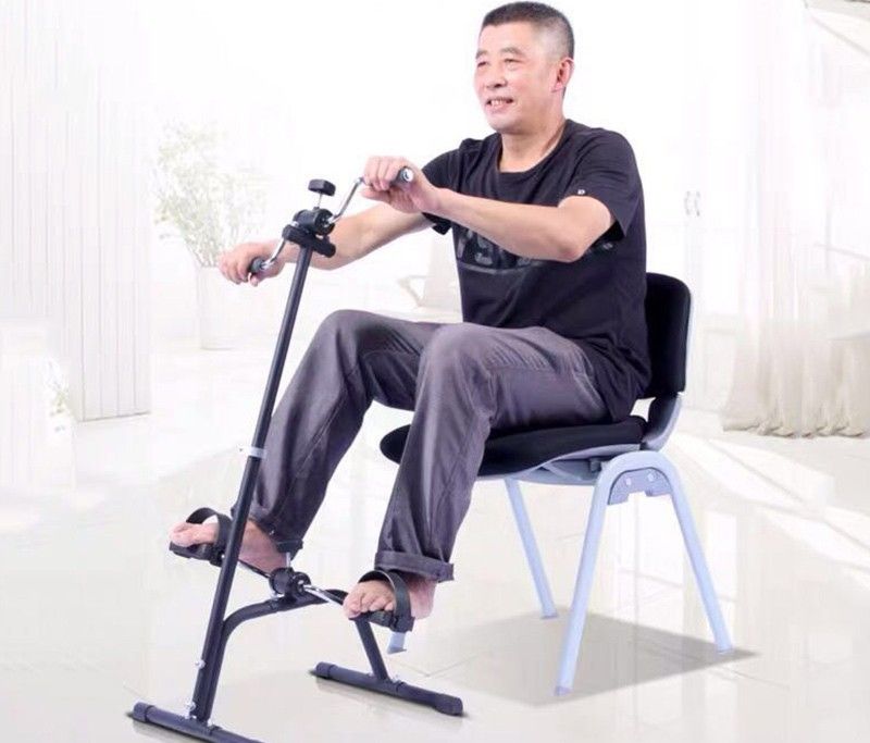 Hihome online อุปกรณ์ออกกำลังกาย [ใช้โค้ต ลด30฿ ]จักรยานออกกำลังกาย Double กายภาพบำบัด ปั่นมือปั่นเท้ามินิ Double Mini Bike  ส่งไว สินค้ารับประกัน