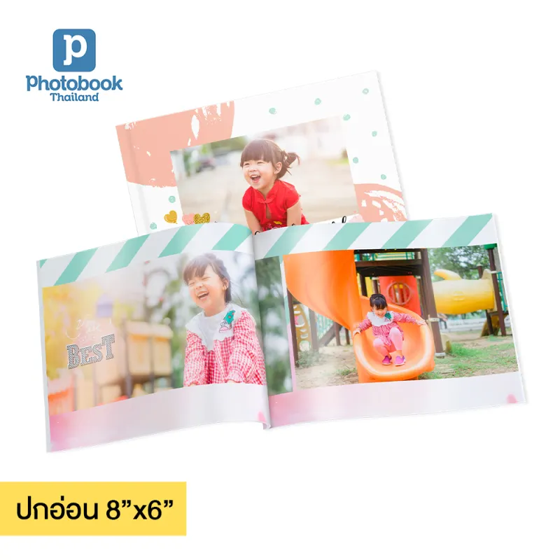 ภาพหน้าปกสินค้าPhotobook: โฟโต้บุ๊คปกอ่อน 8x6 นิ้ว (แนวนอน) ของขวัญวันเกิด อัลบั้มรูป ของเล่นเด็ก มีธีมให้เลือก, 40 หน้า จากร้าน Photobook บน Lazada