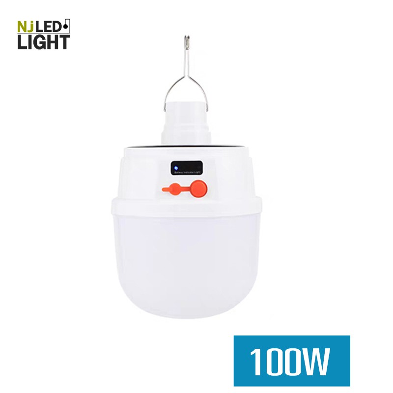 🚔ราคาพิเศษ+ส่งฟรี 💒NJLED LIGHT หลอดไฟทรงกระบอก หลอดไฟ LED บอล พับเก็บได้ ไฟพกพา ชาร์จได้ทั้งไฟบ้านและโซล่าร์เซลล์ ไฟSolar cell รุ่น CL**CL-100w 💒 มีเก็บปลายทาง