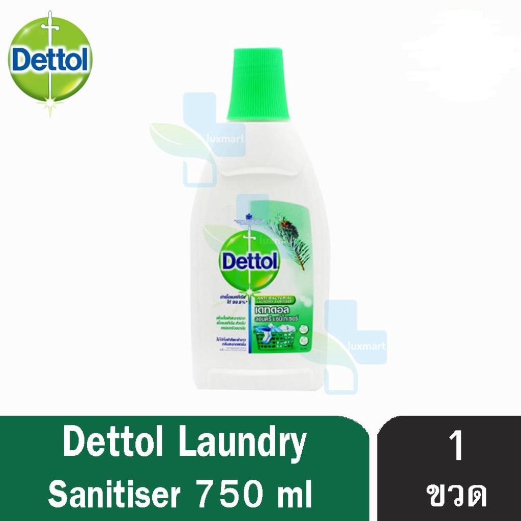 Dettol Laundry Sanitiser เดทตอล ผลิตภัณฑ์ฆ่าเชื้อแบคทีเรียสำหรับเสื้อผ้า (750 มล.) [1 ขวด]