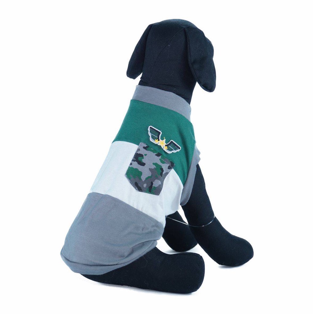 Puppe’ เสื้อยืด PAM008 สำหรับสุนัขและแมว สีเขียว