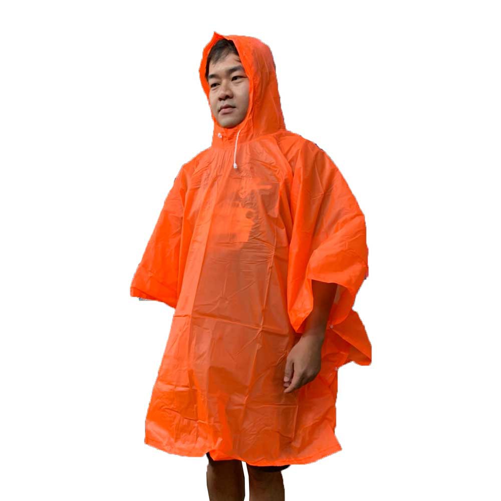 ชุดกันฝน เสื้อกันฝน สีส้ม รุ่น Orange-rain-coat-bike-00e-Boss