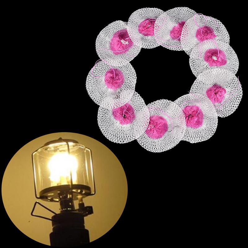 10pcs Mesh Camping Lantern Mantles Lamp Mantle Paraffin Lamp Gas Lamp Cover/'/"
